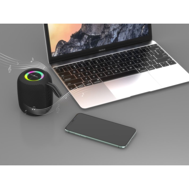 ALTAVOZ GEMBIRD BT CON EFECTO DE LUZ LED RGB NEGRO