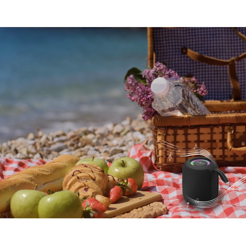 ALTAVOZ GEMBIRD BT CON EFECTO DE LUZ LED RGB NEGRO