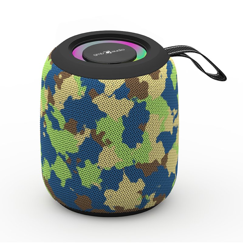 ALTAVOZ GEMBIRD BT CON EFECTO DE LUZ LED RGB CAMUFLAJE