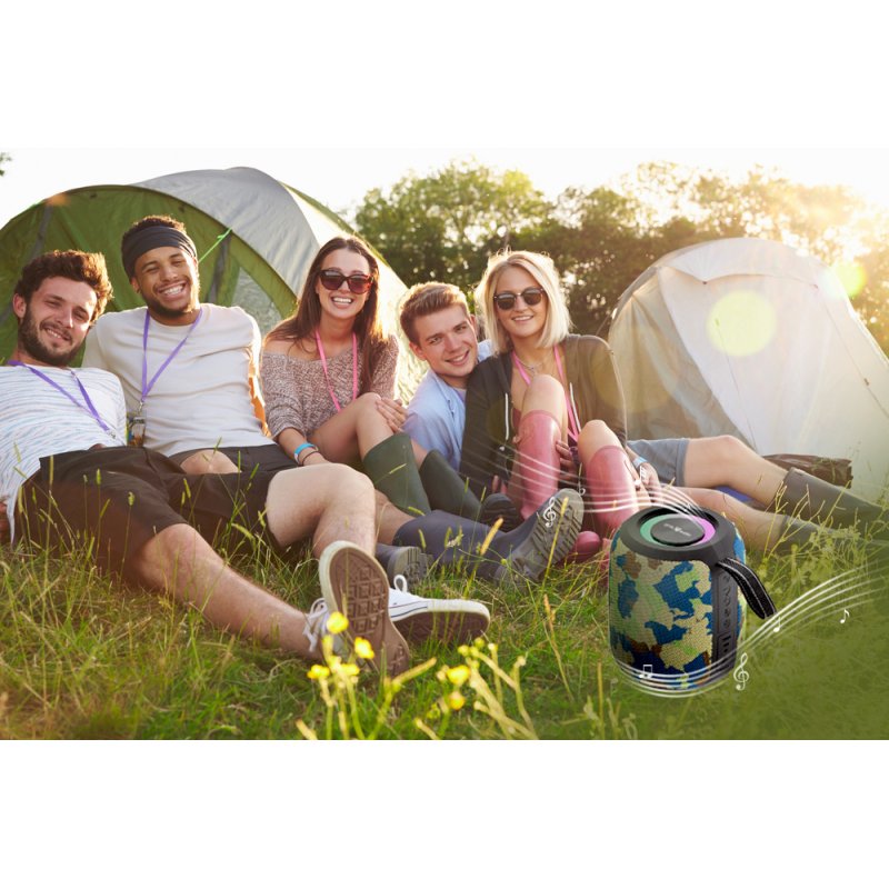 ALTAVOZ GEMBIRD BT CON EFECTO DE LUZ LED RGB CAMUFLAJE