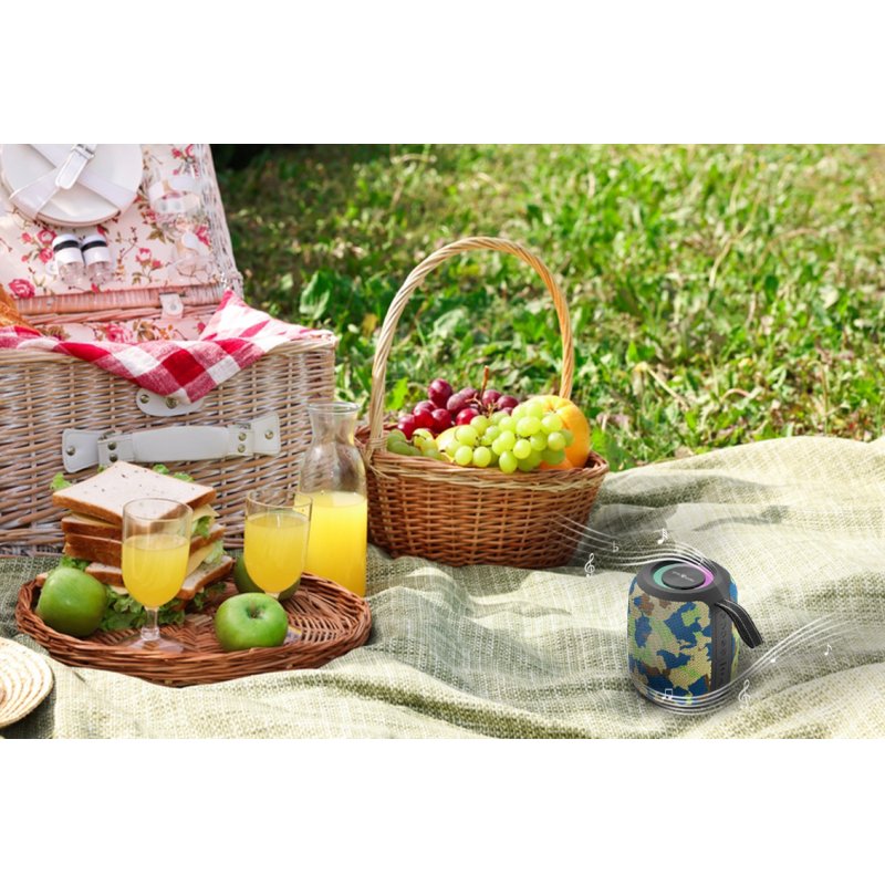 ALTAVOZ GEMBIRD BT CON EFECTO DE LUZ LED RGB CAMUFLAJE