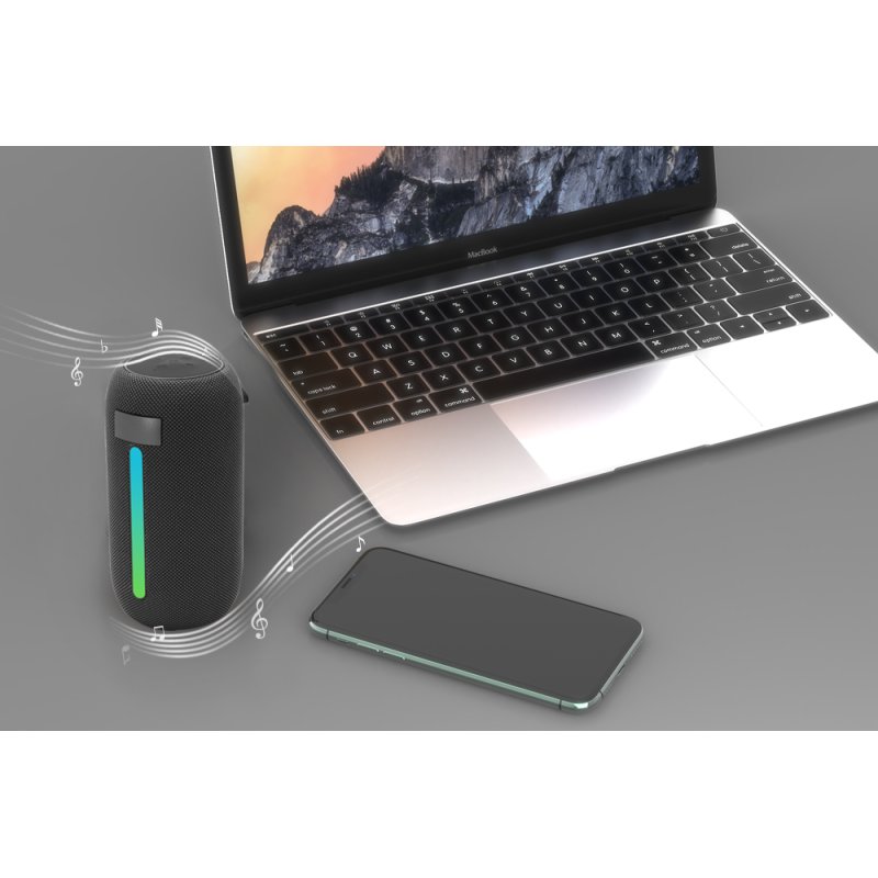 ALTAVOZ GEMBIRD BT CON EFECTO DE LUZ LED RGB NEGRO