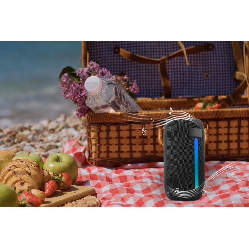 ALTAVOZ GEMBIRD BT CON EFECTO DE LUZ LED RGB NEGRO