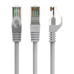 CABLE RED GEMBIRD UTP CAT6 0,25M COBRE GRIS