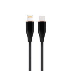 CABLE DE CARGA Y DATOS GEMBIRD USB TIPO-C A 8 PINES DE SILICONA PREMIUM 1,5M BK