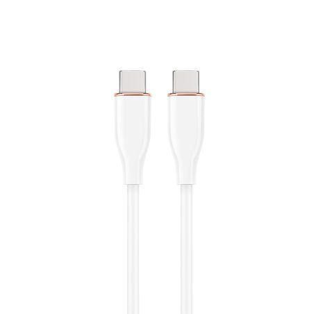 CABLE DE CARGA Y DATOS GEMBIRD (PD) TIPO-C SILICONA ALTA CALIDAD 1,5M BLANCO