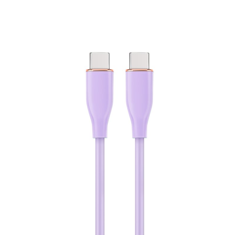 CABLE DE CARGA Y DATOS GEMBIRD (PD) TIPO-C SILICONA ALTA CALIDAD 1,5M MORADO