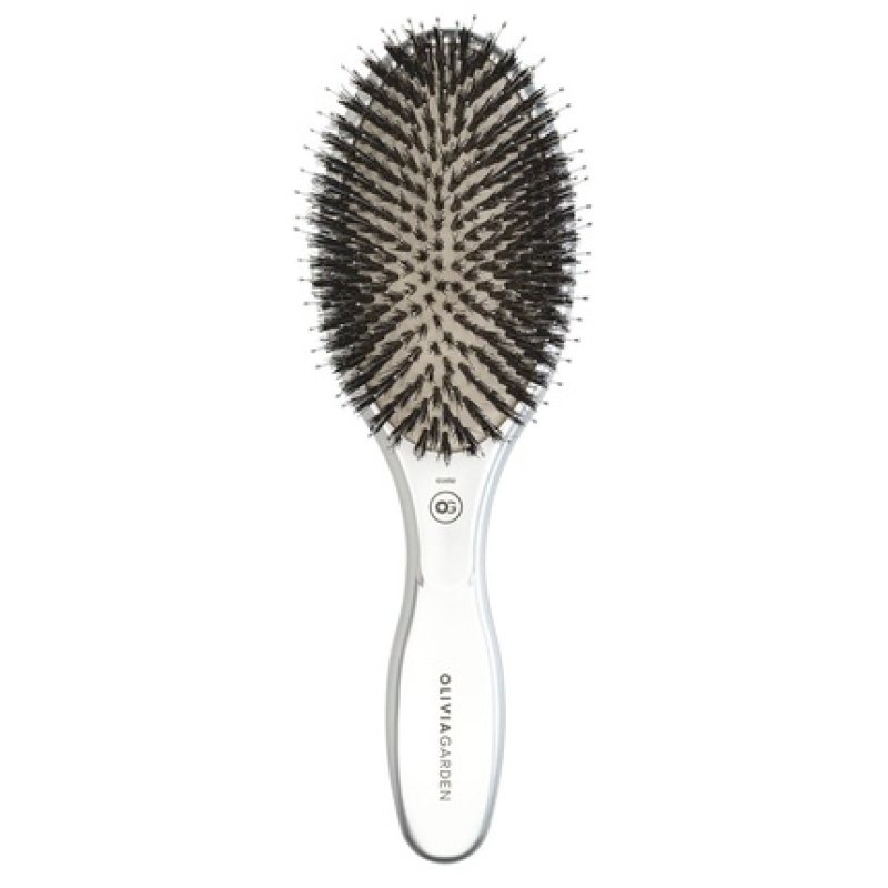 Olivia Garden Expert Care Oval Silver with Boar/Nylon Bristles