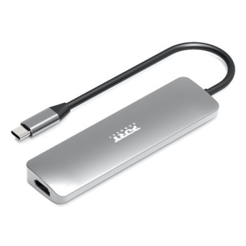 Port Designs 900162 hub & concentrateur USB Type-C Argent