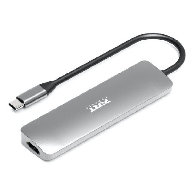 Port Designs 900162 interface hub USB Type-C Silver