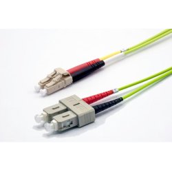5m SC-UPC/LC-UPC 50/125 OM5 2.0mm LS0H lime zip cord