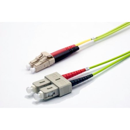 50m SC-UPC/LC-UPC 50/125 OM5 2.0mm LS0H lime zip cord