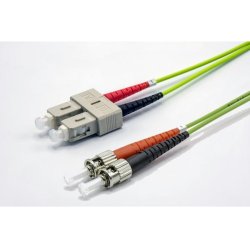 7m SC-UPC/ST-UPC 50/125 OM5 2.0mm LS0H lime zip cord
