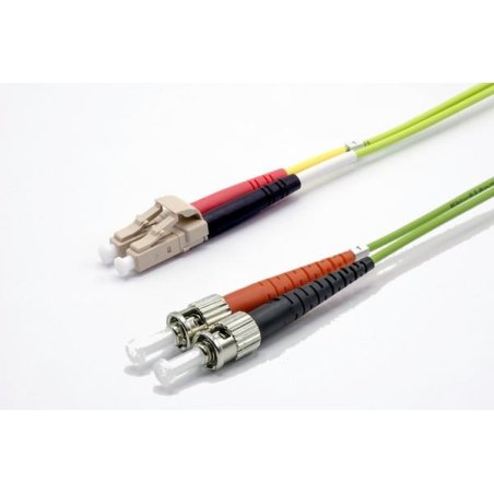 20m LC-UPC/ST-UPC 50/125 OM5 2.0mm LS0H lime zip cord