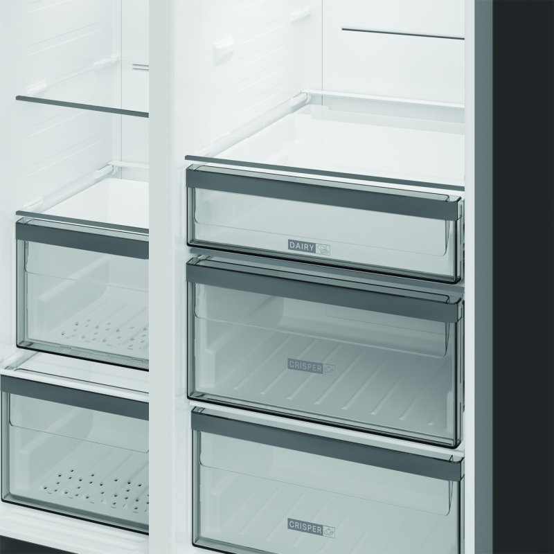 Whirlpool WHG2 6574W XK5E side-by-side refrigerator Freestanding 578 L D Black