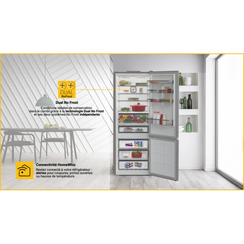 Whirlpool WHG2 6574W XK5E frigo américain Pose libre 578 L D Noir