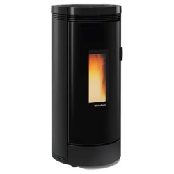 1283601-POELE A GRANULES ETANCHE-9KW-A -FLAMME VERTE 7*-CSTB-FOYER FONT *