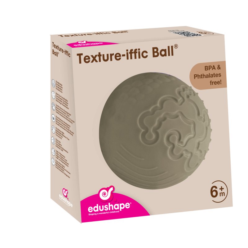 Edushape - Sensory bouncy ball - Beige/Olive with structure (E705353be)