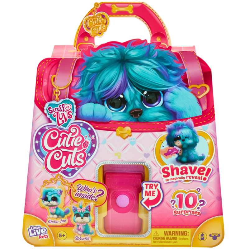 Scruff-a-Luvs Cutie Cuts – Blue Surprise Pet Salon Playset