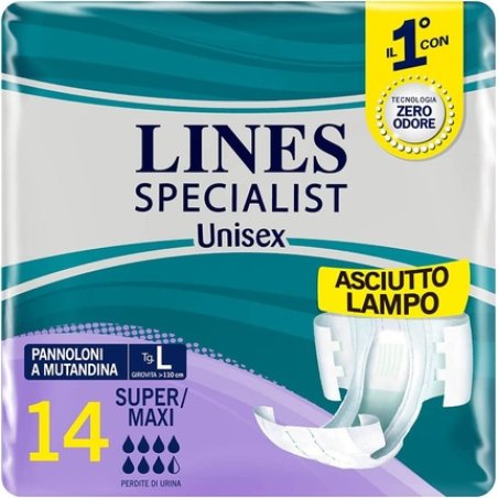 Lines Specialist Incontinence Nappy Size L 12 2