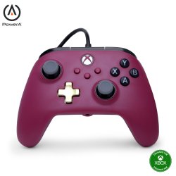 PowerA - Advantage Plus Wired Controller - Ruby - Red/Black
