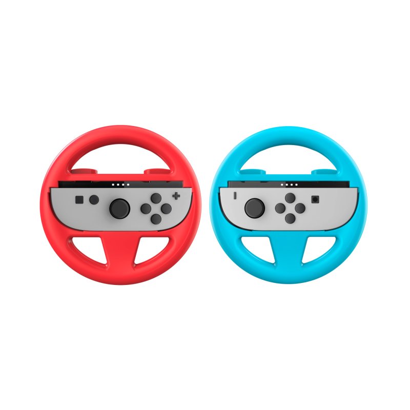 Wheel Duo Pack til Nintendo Switch II – 2 Rat til Joy-Con i Rød og Blå