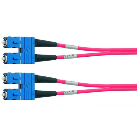 TELEG Câble FO 2x G50/125 OM4 1x SC dpx - 1x SC dpx , violet 2,0m