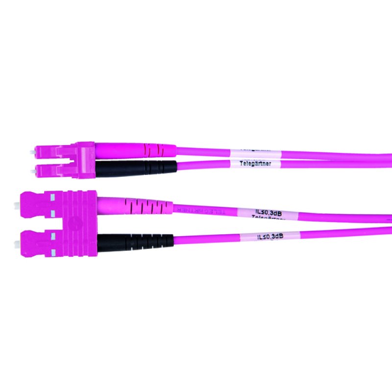 Telegärtner L00890A0111 câble InfiniBand et à fibres optiques 1 m 2x SC 2x LC I-K(ZN)H Violet