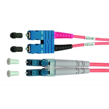 Telegärtner FO Duplex Adaptor Cables 1st end LC Duplex, 2nd end SC Duplex E9/125 2,0 m InfiniBand/fibre optic cable 2 m