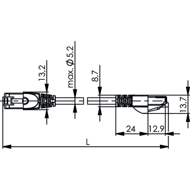 Telegärtner L00001A0289 câble de réseau Bleu 2 m Cat6a S/FTP (S-STP)