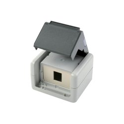 TELEG Boîtier IP44,75x86x58,gris Avec montage pour 1x module AMJ