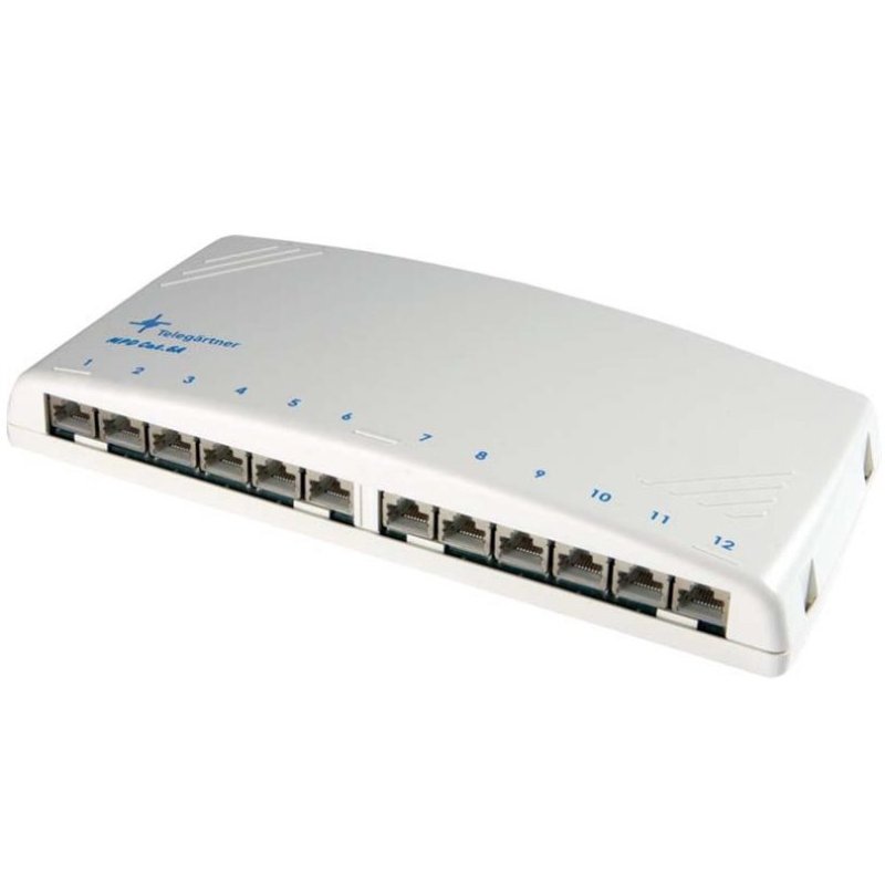 TELEG Mini distributeur MPD12-HS K Cat.6A blanc alpin