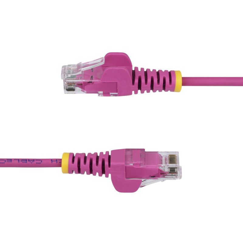 StarTech.com 3m Pink Slim CAT6 Ethernet Cable, Snagless, 100W PoE, UTP, LSZH, 28AWG Pure Bare Copper Wire, Slim RJ45