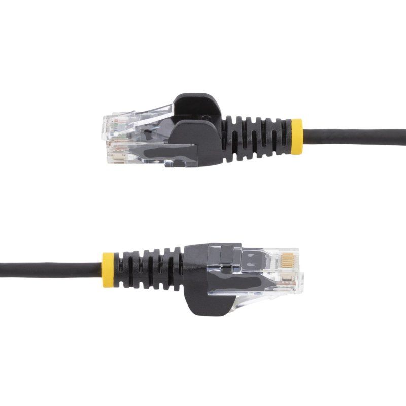 StarTech.com 5m Black Slim CAT6 Ethernet Cable, Snagless, 100W PoE, UTP, LSZH, 28AWG Pure Bare Copper Wire, Slim RJ45