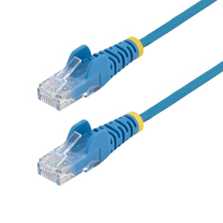 StarTech.com 10m Blue Slim CAT6 Ethernet Cable, Snagless, 100W PoE, UTP, LSZH, 28AWG Pure Bare Copper Wire, Slim RJ45