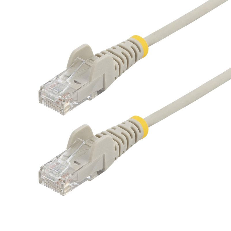 StarTech.com Câble Ethernet CAT6 Gris Fin de 10m, Sans Accroc, 100W PoE, UTP, LSZH, Fil de Cuivre Pur 28AWG, Cordon