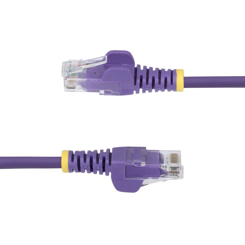 StarTech.com Câble Ethernet CAT6 Violet Fin de 2m, Sans Accroc, 100W PoE, UTP, LSZH, Fil de Cuivre Pur 28AWG, Cordon