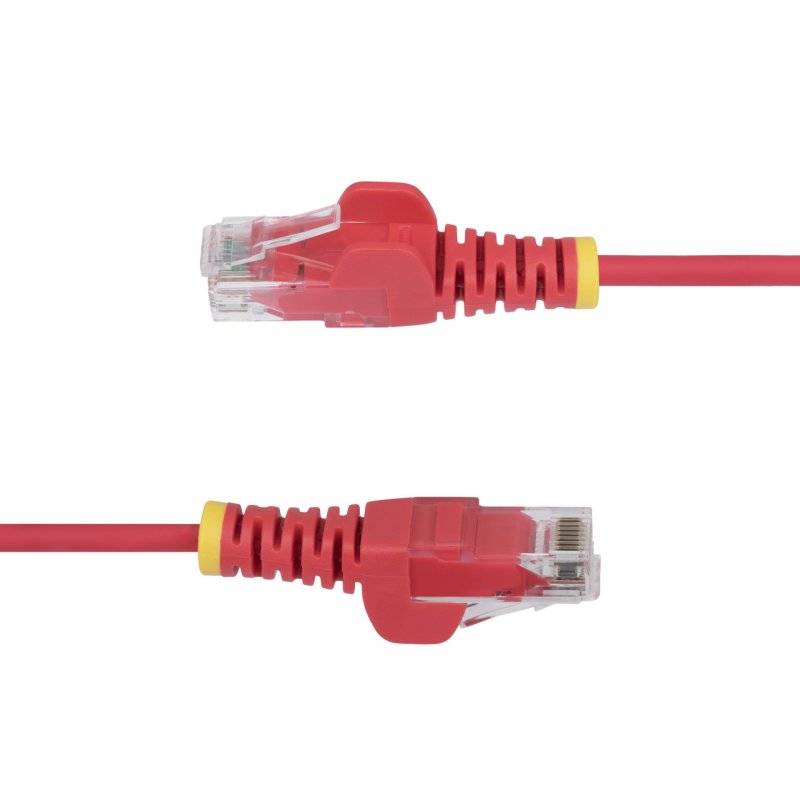 StarTech.com Câble Ethernet CAT6 Rouge Fin de 5m, Sans Accroc, 100W PoE, UTP, LSZH, Fil de Cuivre Pur 28AWG, Cordon