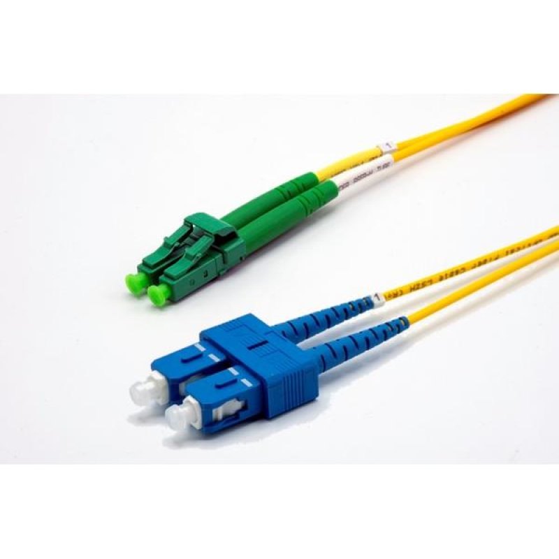20m SC-UPC/LC-APC G652D OS2 2.0mm LS0H yellow zip cord
