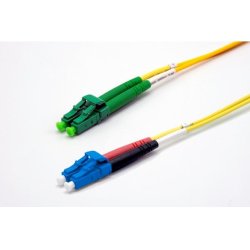 5m LC-APC/LC-UPC G652D OS2 2.0mm LS0H yellow zip cord