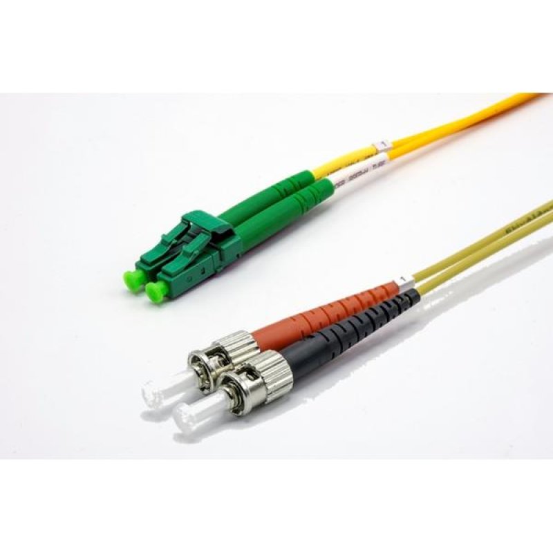 1m LC-APC/ST-UPC G652D OS2 2.0mm LS0H yellow zip cord