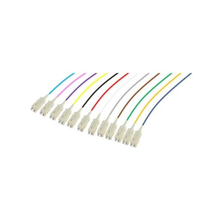 Set of 2m SC-UPC OM3 50/125 900µm 12 colours pigtails