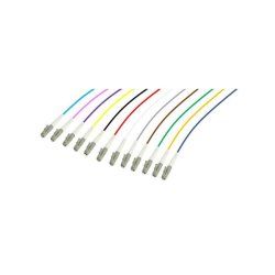 Set of 2m LC-UPC OM4 50/125 900µm 12 colours pigtails