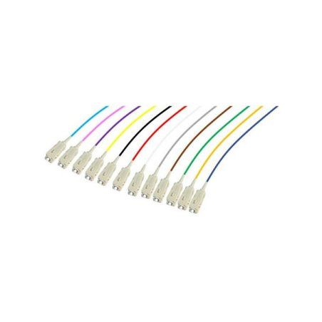 Set of 2m SC-UPC OM4 50/125 900µm 12 colours pigtails
