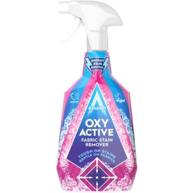 Astonish Oxy Active Fabric Stain Remover Spray, Fast Acting, Pink Blossom, 750ml