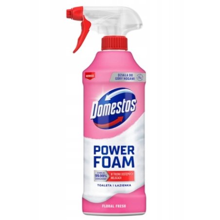 Domestos Power Foam Floral Fresh Toilet Foam Spray, 435 Ml