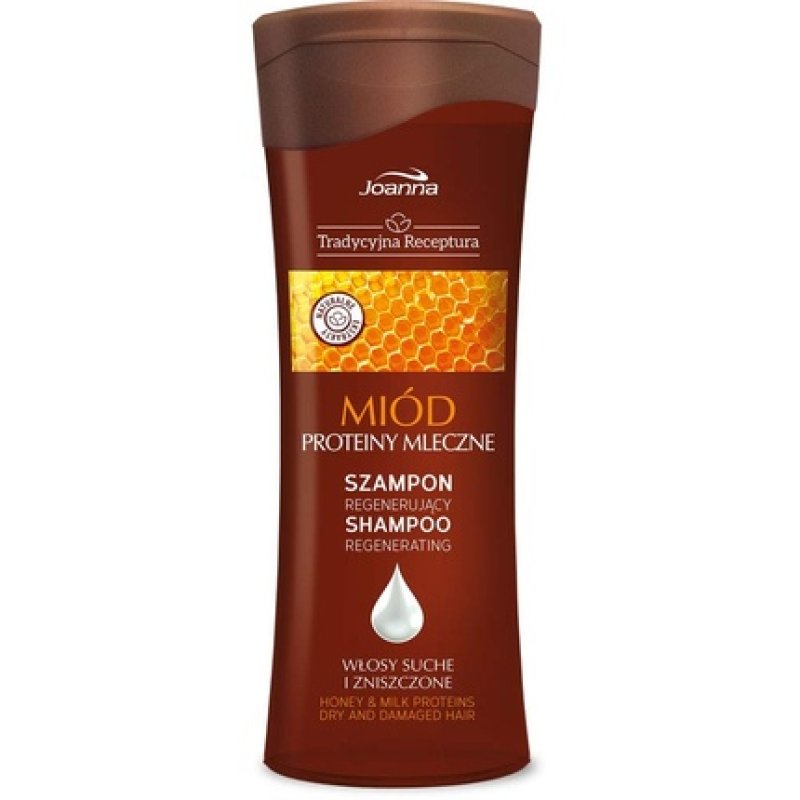 JOANNA Traditional Recipe Regeneration Shampoo for Dry and Damaged Hair Honey and Milk Proteins 300ml
