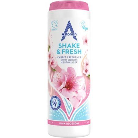 Astonish Shake & Fresh Carpet Freshener Pink Blossom 350g