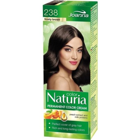 Naturia Permanent Hair Color Cream with Milk Proteins and Peach Extract Frosty Brown 100g