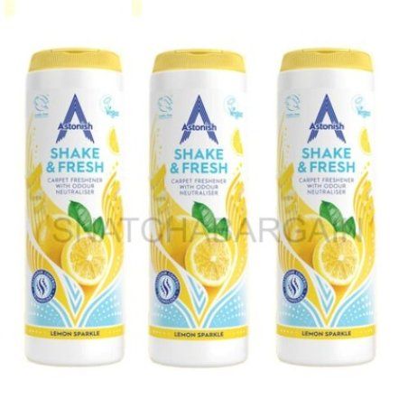 Astonish Shake & Fresh Carpet Powder Lemon Sparkle 400g Odour Neutraliser